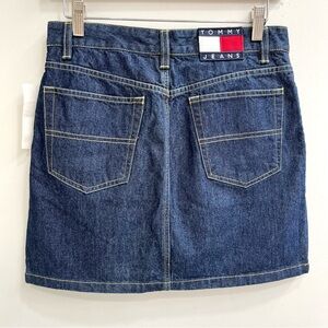 Vintage Deadstock Y2K 90’s Tommy Jeans Hilfiger Denim Mini Skirt Dark Wash 5